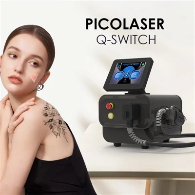 Q Switch ND-YAG Laser Tatoveringsfjerningsmaskin Doble Staver Combination Laser